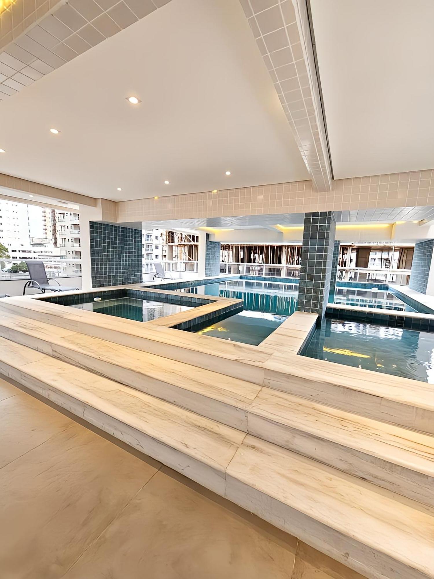 Apto Com Lazer Completo, Piscina, Ar, Mercadinho E Pet Friendly A 1 Min Da Praia Praia Grande (Santos) Zewnętrze zdjęcie